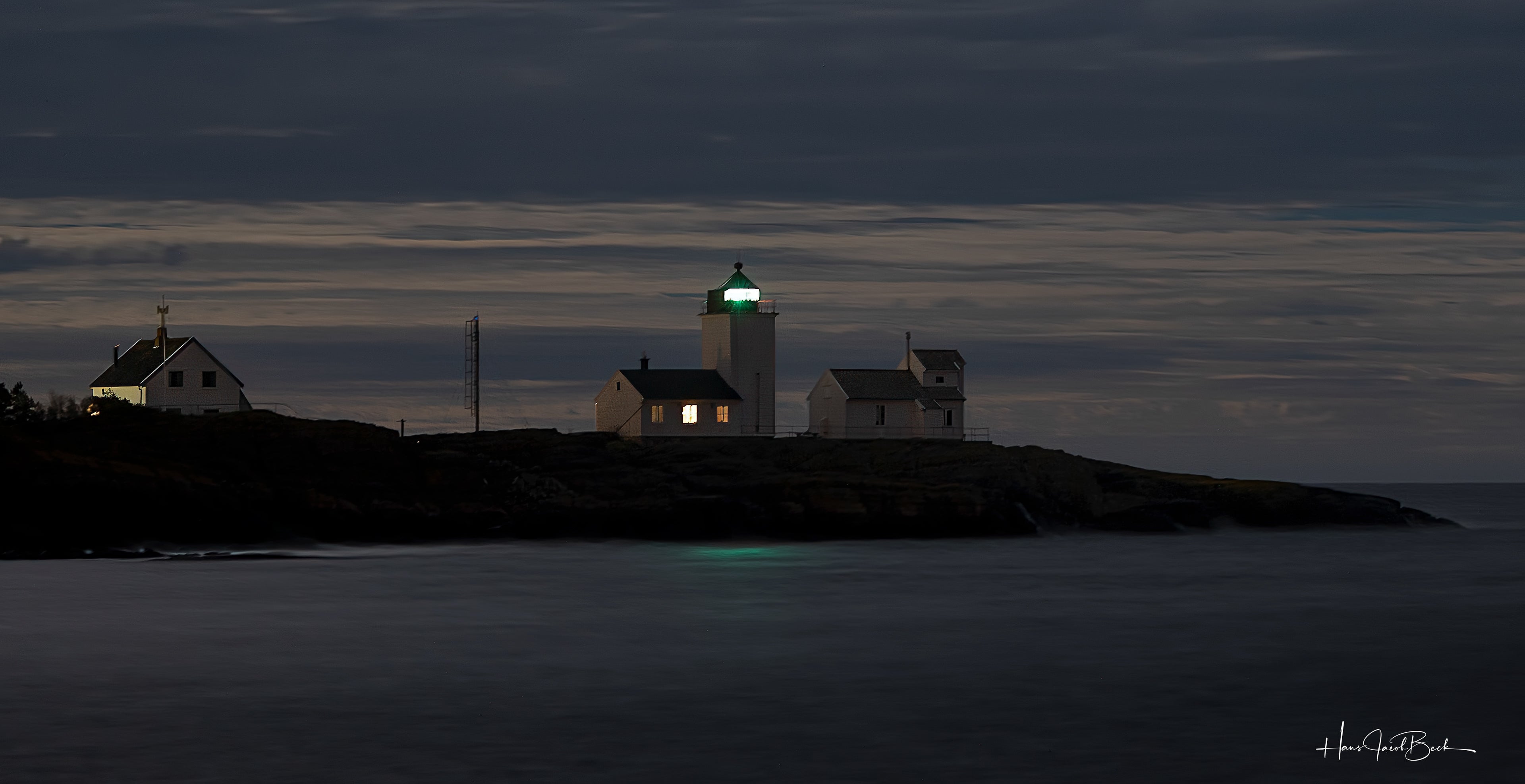 Langøytangen fyr - om natten
